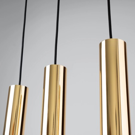 Pendant light Vaza, polished gold, 3 lights