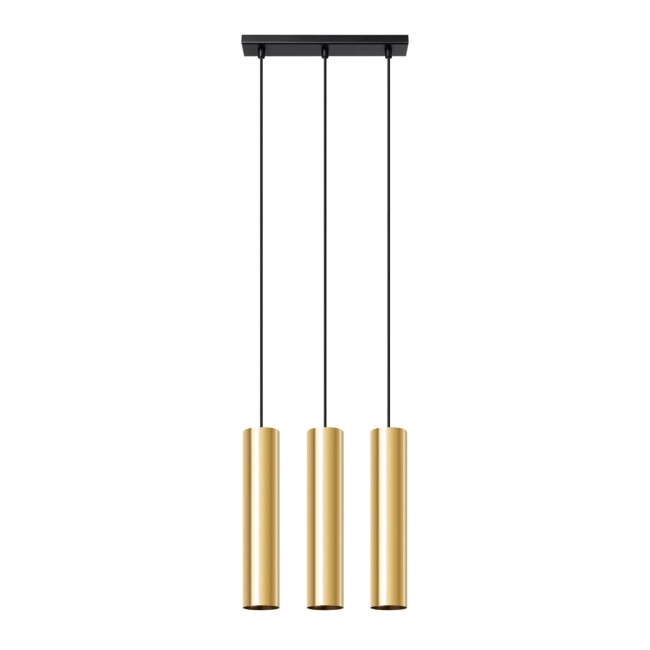 Pendant light Vaza, polished gold, 3 lights