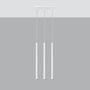 Pendant light Vacu, white, 3 lights