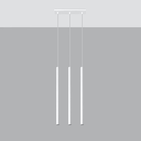 Pendant light Vacu, white, 3 lights