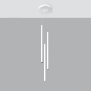 Pendant light Vacu, white, 3 lights