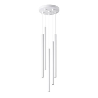 Pendant light Vacu, white, 5 lights