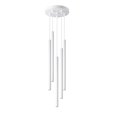 Pendant light Vacu, white, 5 lights