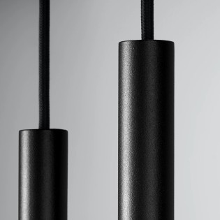 Pendant light Vacu, black, 2 light