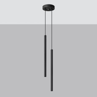 Pendant light Vacu, black, 2 light