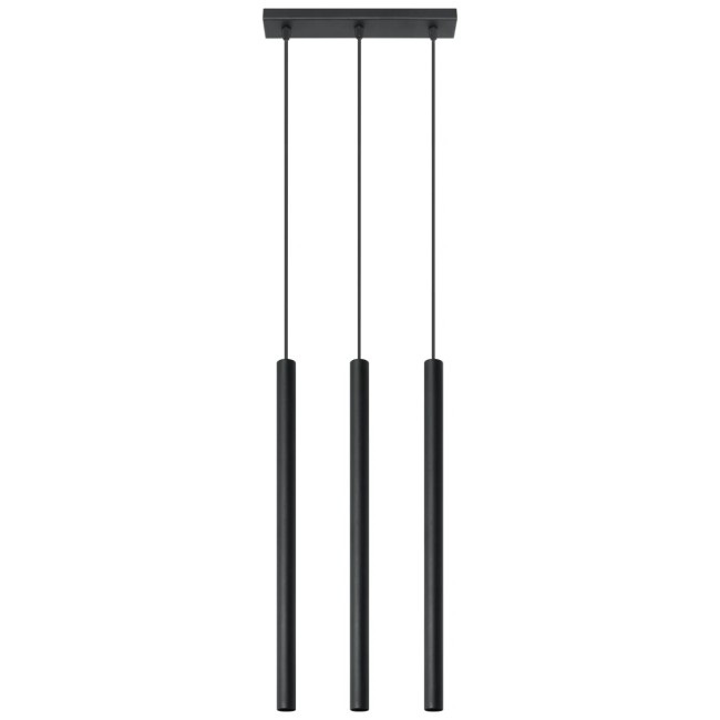 Pendant light Vacu, black, 3 lights