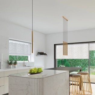Pendant light Vacu, gold, 1 ligh