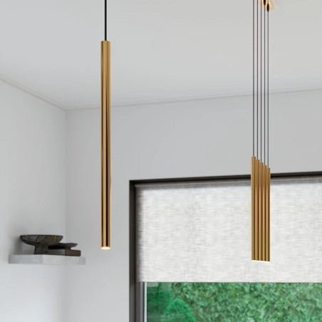 Pendant light Vacu, gold, 1 ligh