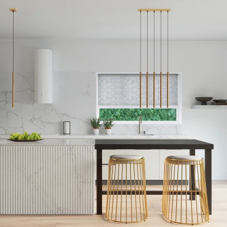 Pendant light Vacu, gold, 1 ligh