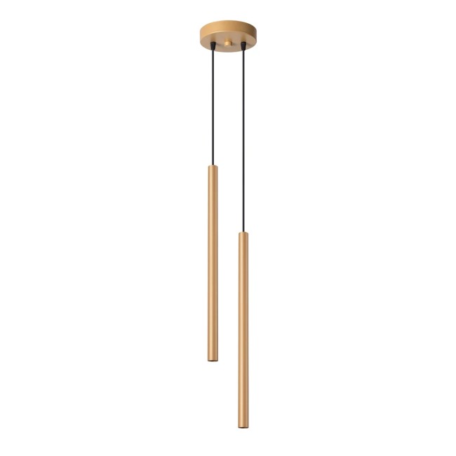 Pendant light Vacu, gold, 2 light