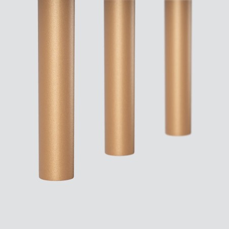 Pendant light Vacu, gold, 3 lights