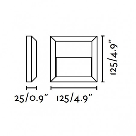 Outdoor LED Wall light/Ceiling flush light GRANT-C (3W)