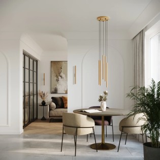 Wall light Vacu, gold, 2 lights