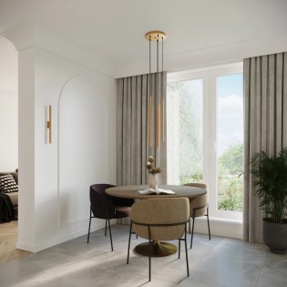 Wall light Vacu, gold, 2 lights