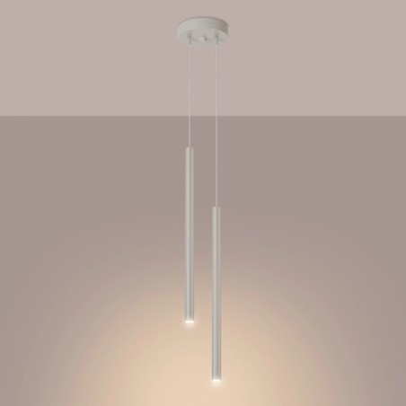 Pendant light Vacu, beige, 2 light