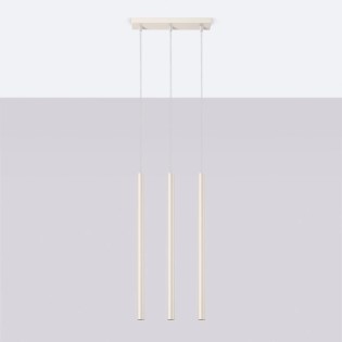 Pendant light Vacu, beige, 3 lights