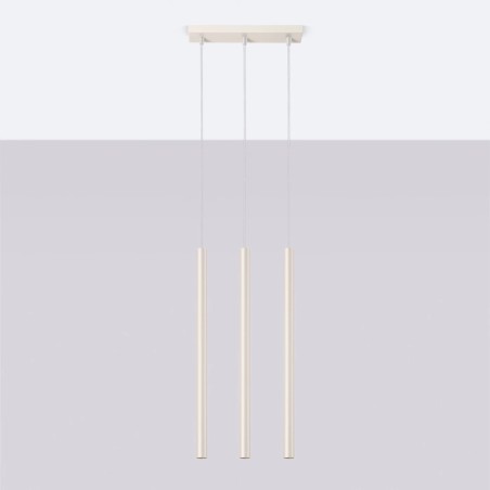 Pendant light Vacu, beige, 3 lights