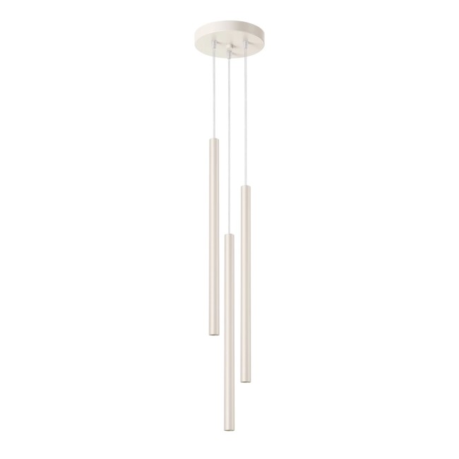 Pendant light Vacu, beige, 3 lights