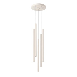 Pendant light Vacu, beige, 5 lights