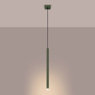 Pendant light Vacu, green, 1 ligh