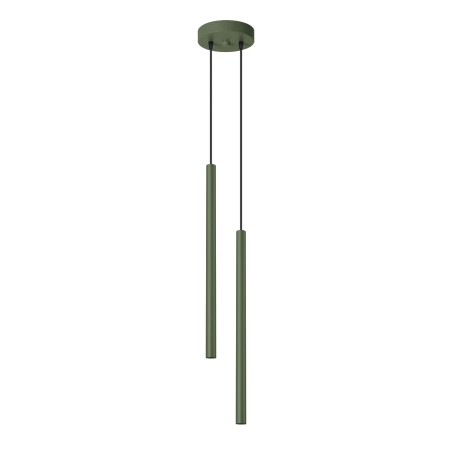 Pendant light Vacu, green, 2 light