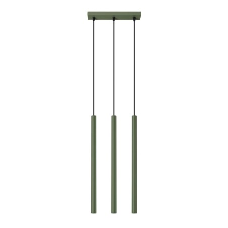 Pendant light Vacu, green, 3 lights