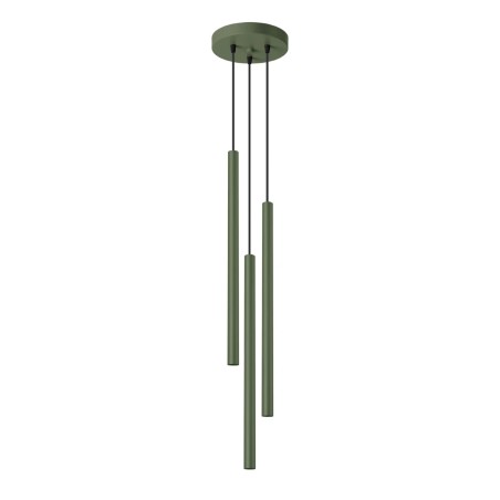 Pendant light Vacu, green, 3 lights