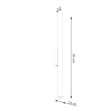 Wall light Vacu, red, 2 lights