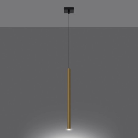Pendant light Vacu, polished gold, 3 lights