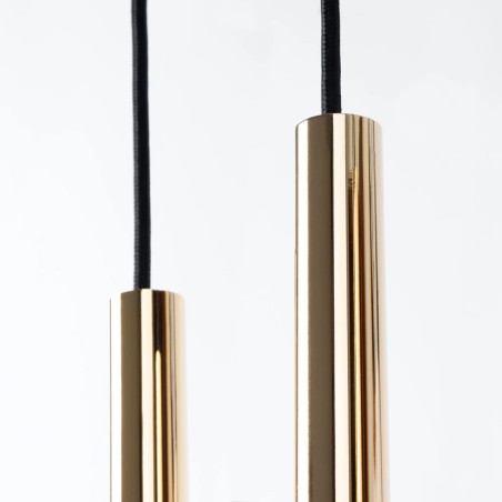 Pendant light Vacu, polished gold, 3 lights