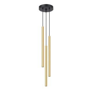 Pendant light Vacu, polished gold, 3 lights