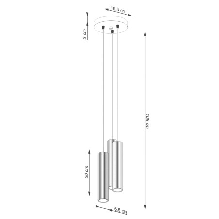 Pendant light Moto white, 3 lights