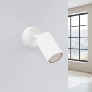 Wall light Moto, white with switch
