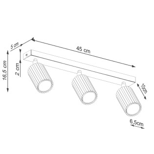 Track light Moto, white, 3 lights