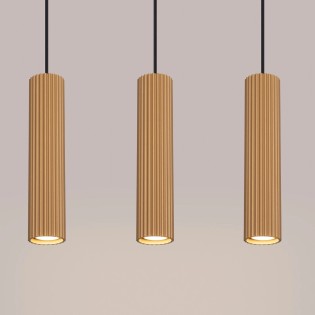 Pendant light Moto gold, 3 lights