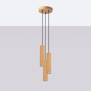 Pendant light Moto gold, 3 lights