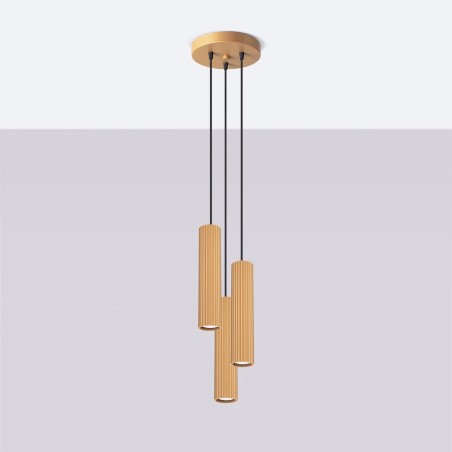 Pendant light Moto gold, 3 lights