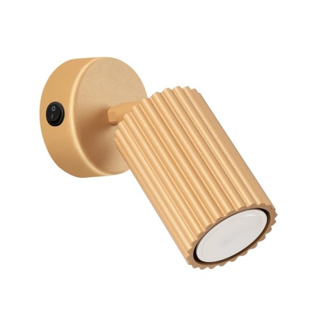Wall light Moto, gold with switch