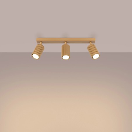 Track light Moto, gold, 3 lights