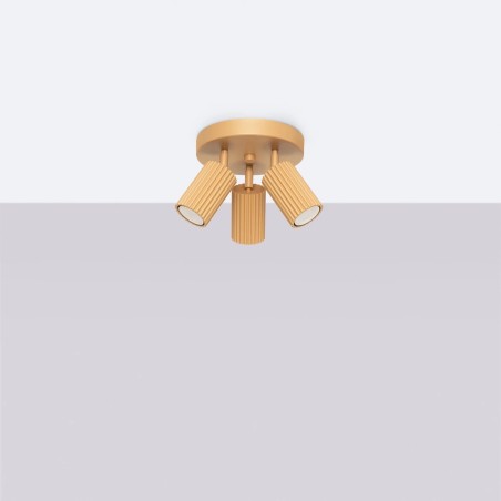 Ceiling light Moto, gold, 3 lights