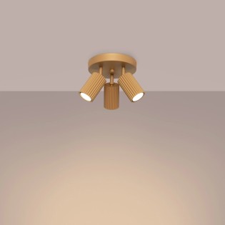 Ceiling light Moto, gold, 3 lights