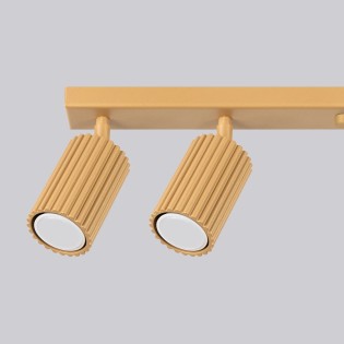 Ceiling spotlight Moto, gold, 6 lumières