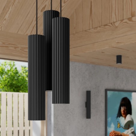 Pendant light Moto black, 3 lights