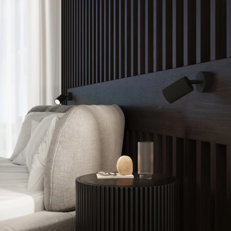 Wall light Moto, black with switch