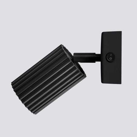 Wall light Moto, black with switch