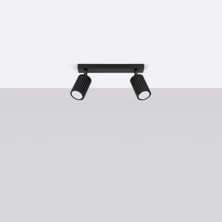 Track light Moto, black, 2 lights