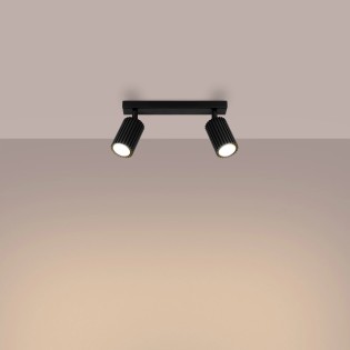 Track light Moto, black, 2 lights