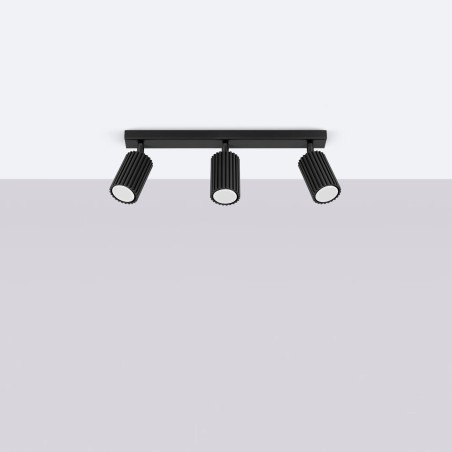 Track light Moto, black, 3 lights