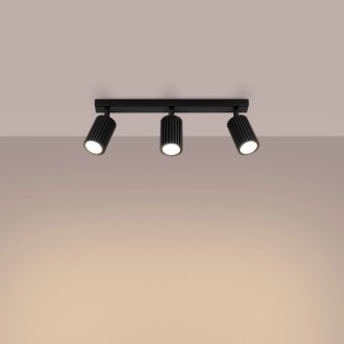 Track light Moto, black, 3 lights