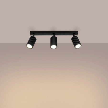 Track light Moto, black, 3 lights